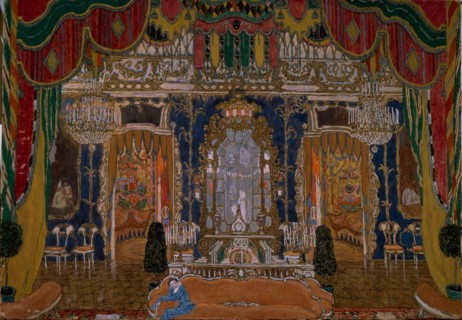 Stage design for the theatre play The Masquerade by M. Lermontov, 1917. Artist: Golovin, Alexander Yakovlevich (1863-1930)