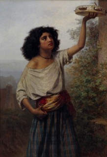 Young Gipsy Woman, 1870. Artist: Gun (Hun), Karl Fyodorovich (1830-1877)