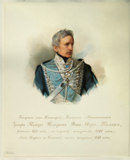 Portrait of General Count Peter Petrovich von der Pahlen (1777-1864) (From the Album of the Imperial Horse Guards), 1846-1849. Artist: Hau (Gau), Vladimir Ivanovich (1816-1895)