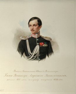 Portrait of Count Viktor Illarionovich Vasilchikov (1820-1878) (From the Album of the Imperial Horse Guards), 1846-1849. Artist: Hau (Gau), Vladimir Ivanovich (1816-1895)
