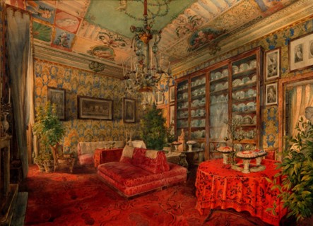 Interior, Mid of the 19th cen.. Artist: Ivanov, Anton Ivanovich (1818-1864)