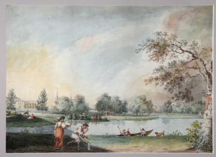 The Ponds before the Urban Estate of Count Alexei Kirillovich Razumovsky in Moscow, Early 1800s. Artist: Ivanov, Ivan Alexeyevich (1779-1848)