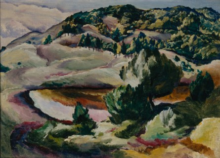 Korolkovskiye Dachas. Pond in the Hills, 1918. Artist: Kravchenko, Alexei Ilyich (1889-1940)