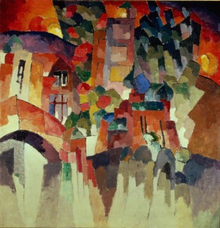 Kislovodsk Landscape (Landscape with Gates), 1913. Artist: Lentulov, Aristarkh Vasilyevich (1882-1943)