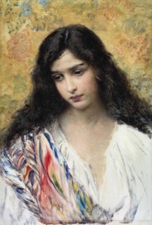 Russian Beauty, 1900s. Artist: Makovsky, Konstantin Yegorovich (1839-1915)