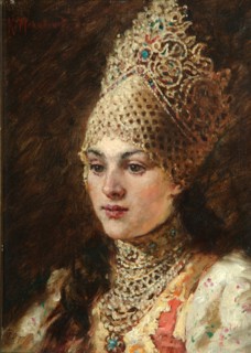 Boyar's Wife, 1890s. Artist: Makovsky, Konstantin Yegorovich (1839-1915)