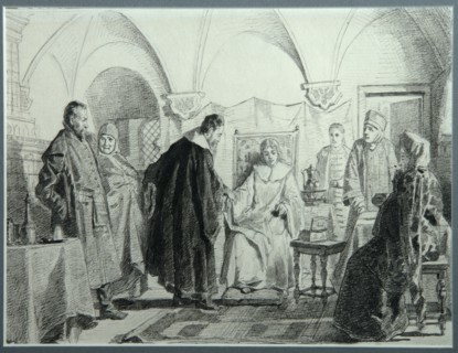 Maria Ivanovna Khlopova, the Bride of the Tsar Michail Fyodorovich, 1884. Artist: Nevrev, Nikolai Vasilyevich (1830-1904)