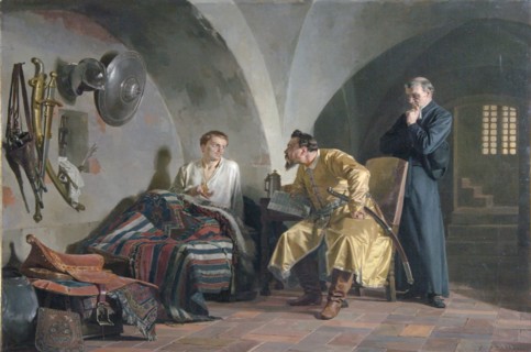 False Dmitry I in the Adam Wisniowiecki House, 1876. Artist: Nevrev, Nikolai Vasilyevich (1830-1904)