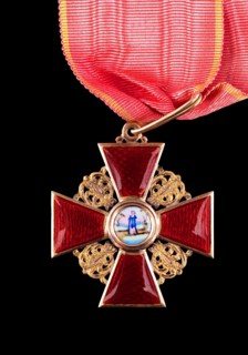 Order of St. Anne, Second Class, 1880s. Artist: Orders, decorations and medals