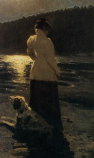 Moonlit night, 1896. Artist: Repin, Ilya Yefimovich (1844-1930)
