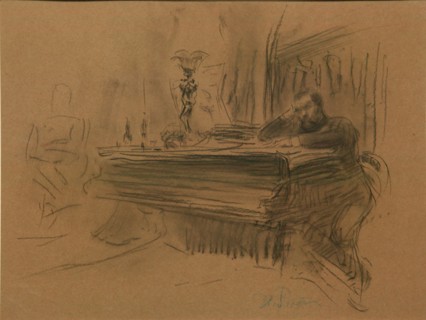 Portrait of the Composer Aleksey Fedorovich Kal, 1906. Artist: Repin, Ilya Yefimovich (1844-1930)