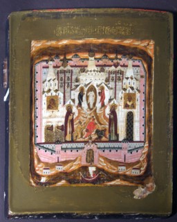 Saints Zosima and Savvatiy of Solovki, Early 17th cen.. Artist: Russian icon