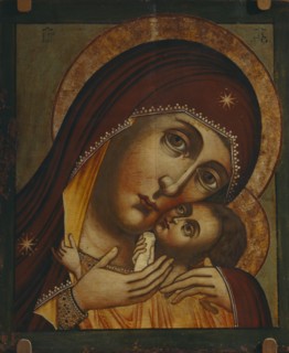 Our Lady of Korsun (Korsunskaya), 17th century. Artist: Russian icon