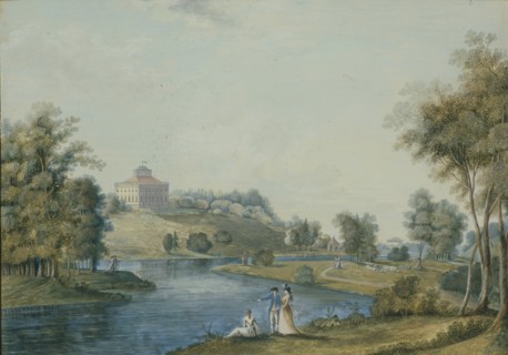 View of the country estate Sivoritsy, before 1792. Artist: Shchedrin, Semyon Fyodorovich (1745-1804)