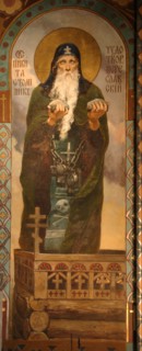Venerable Nikita Stylites of Pereyaslavl, 1885-1896. Artist: Vasnetsov, Viktor Mikhaylovich (1848-1926)