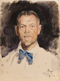 Self-Portrait, 1922. Artist: Vinogradov, Sergei Arsenyevich (1869-1938)