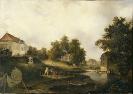 View in the Modest Rezvoi's country estate Marienhof near Petersburg, 1846. Artist: Voloskov, Alexei Yakovlevich (1822-1882)