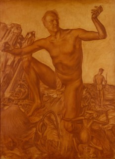 Portrait of the singer Fyodor Shalyapin (1873-1938), 1917. Artist: Yakovlev, Alexander Yevgenyevich (1887-1938)