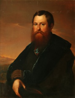 Portrait of the Merchant Pyotr Semyonovich Sapozhnikov. Artist: Zaryanko, Sergei Konstantinovich (1818-1870)