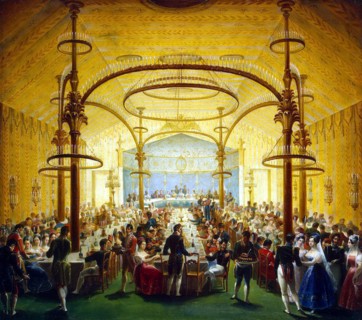 Ceremonial Dinner in Honour of the Moscow Governor-General Prince Dmitry Golitsyn, 1830s. Artist: Anonymous