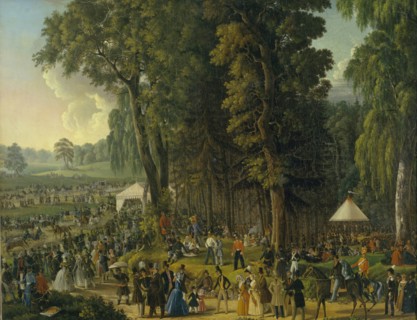 Public merry-making at Maryina Roshcha in Moscow, 1840s. Artist: Anonymous, 18th century