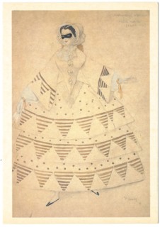 Costume design for the ballet Carnaval by R. Schumann, 1910. Artist: Bakst, Léon (1866-1924)