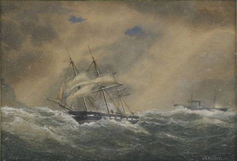 The Steam Frigate Svetlana, 1878. Artist: Beggrov, Alexander Karlovich (1841-1914)