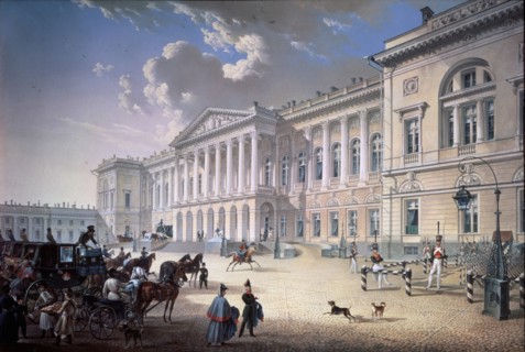 The Old Michael Palace in Saint Petersburg, 1832. Artist: Beggrov, Karl Petrovich (1799-1875)