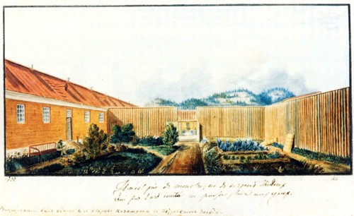 Courtyard in the Peter prison, 1832. Artist: Bestuzhev, Nikolai Alexandrovich (1791-1855)