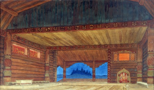 Stage design for the opera Ruslan and Lyudmila by  M. Glinka, 1913. Artist: Bilibin, Ivan Yakovlevich (1876-1942)