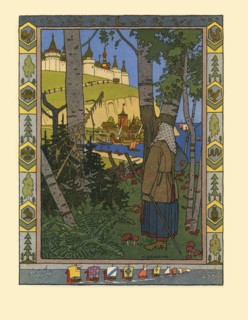 Illustration for the Fairy tale The Feather of Finist the Falcon, 1901-1902. Artist: Bilibin, Ivan Yakovlevich (1876-1942)