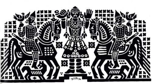 Pre-Slavic Ornamental Motif, 1934. Artist: Bilibin, Ivan Yakovlevich (1876-1942)