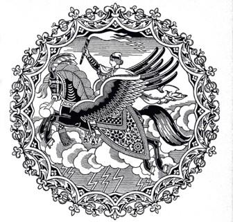 Ilya Muromets, 1934. Artist: Bilibin, Ivan Yakovlevich (1876-1942)