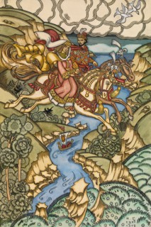 Illustration for the Fairy tale Marya Morevna, 1913-1915. Artist: Bilibin, Ivan Yakovlevich (1876-1942)