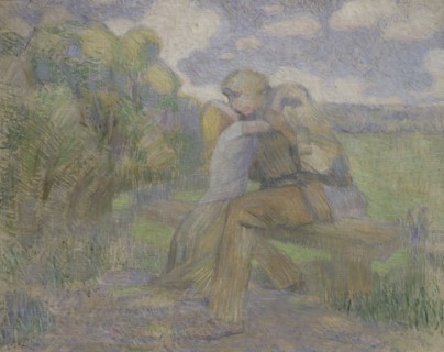 The Kiss, 1897. Artist: Borisov-Musatov, Viktor Elpidiforovich (1870-1905)