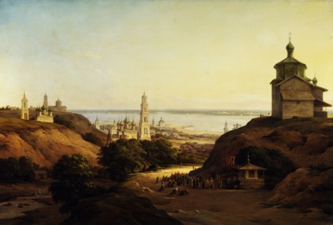 View of Yuryev-Povolzhsky, 1851. Artist: Chernetsov, Nikanor Grigoryevich (1805-1879)
