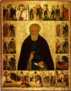 Saint Dmitry Prilutsky with scenes from his life, ca 1503. Artist: Dionysius (ca. 1450-before 1508)