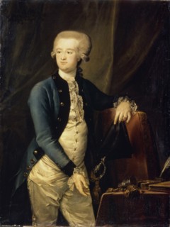 Portrait of Baron Pyotr Fyodorovich Maltitz (1753-1826), 1785. Artist: Drozhdin, Petro Semyonovich (1745-1805)