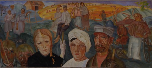 Peasant Land (From the series Visages de Russie), 1917. Artist: Grigoriev, Boris Dmitryevich (1886-1939)