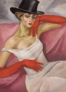 Lady in Top Hat. Artist: Grigoriev, Boris Dmitryevich (1886-1939)