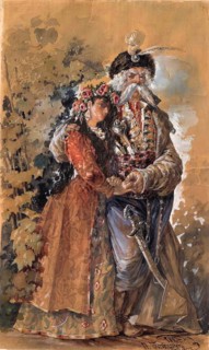 Mazepa with Maria, 1885. Artist: Grigoryev, Pavel Alexeyevich (1846-?)