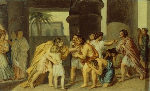 Joseph Reveals Himself to His Brothers, 1830s. Artist: Ivanov, Alexander Andreyevich (1806-1858)