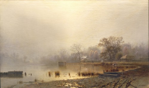 Mist. The Red Pond in Moscow in Autumn, 1871. Artist: Kamenev, Lev Lyvovich (1833-1886)