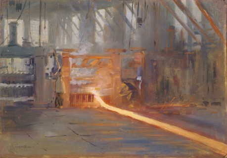 At the Chusovoy Metallurgical Plants. Artist: Kasatkin, Nikolai Alexeyevich (1859-1930)