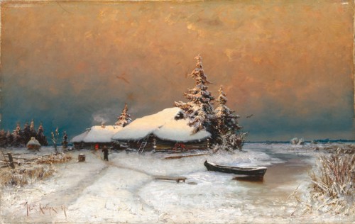 Winter Sunset, 1887. Artist: Klever, Juli Julievich (Julius), von (1850-1924)