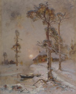 Winter Sunset, 1900. Artist: Klever, Juli Julievich (Julius), von (1850-1924)