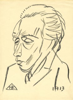 Portrait of the Poet Velimir Khlebnikov (1885-1922), 1913. Artist: Kulbin, Nikolai Ivanovich (1868-1917)
