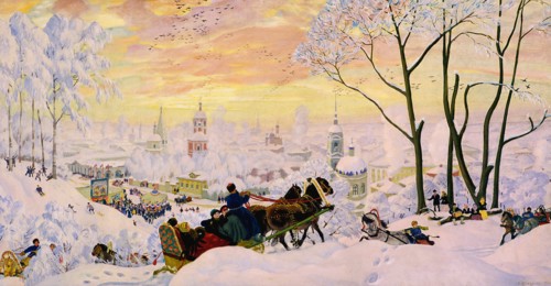 Shrovetide, 1916. Artist: Kustodiev, Boris Michaylovich (1878-1927)