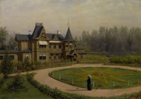 A Dacha, 1892. Artist: Lagorio, Lev Felixovich (1827-1905)