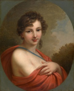 Portrait of Yelena Naryshkina (1785?1855), 1800. Artist: Lampi, Johann-Baptist von, the Elder (1751-1830)